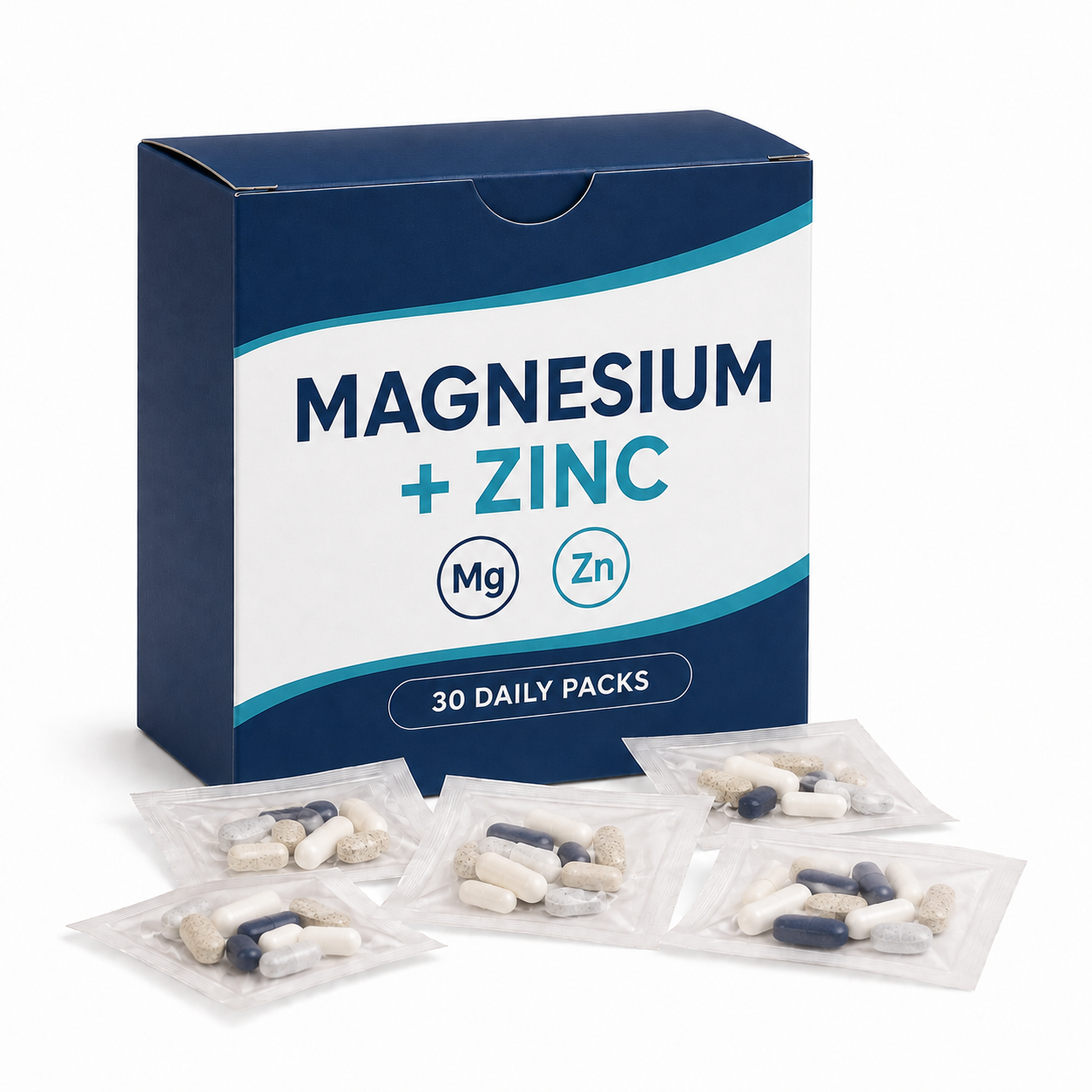 Daily Packs Magnesium a Zinek v potištěné krabičce